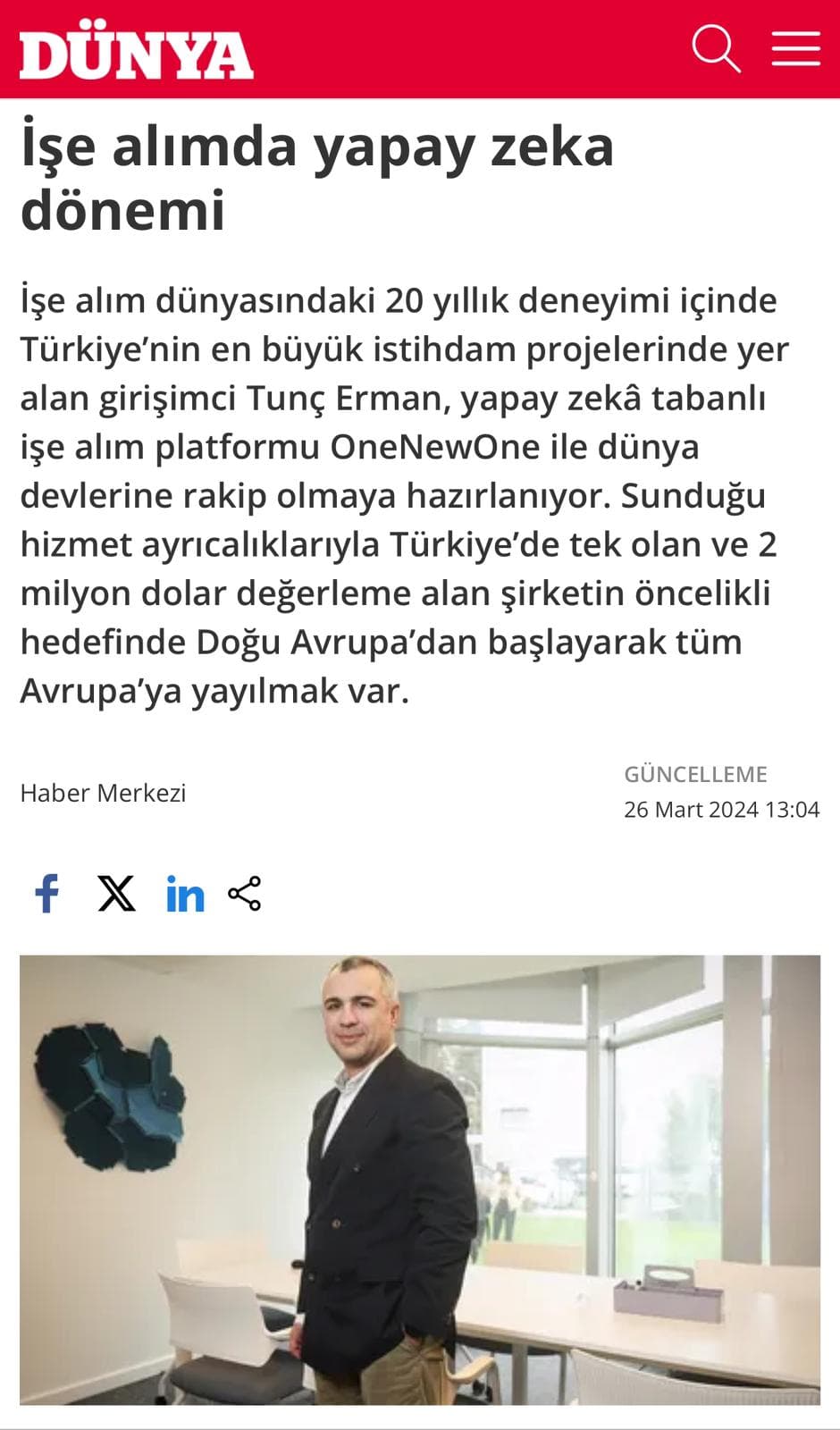 İşe alımda yapay zeka dönemi