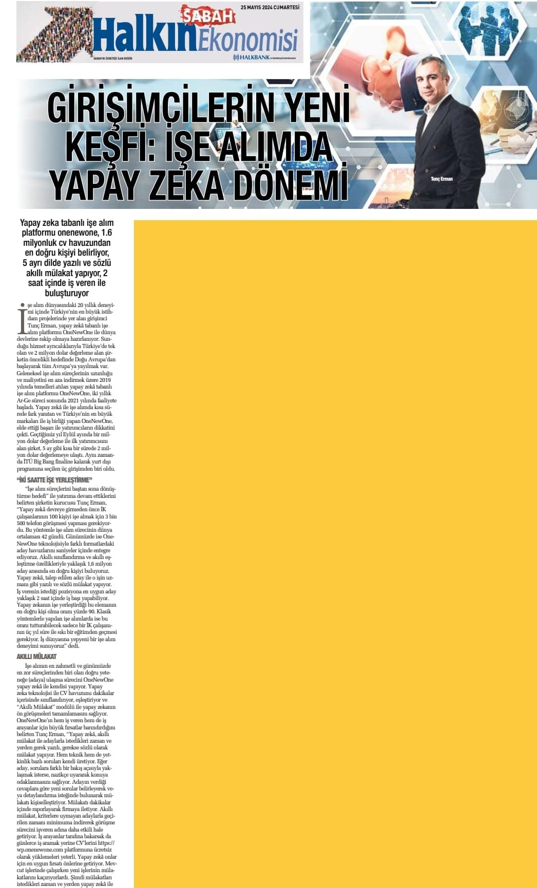 Girişimcilerin yeni keşfi: İşe alımda yapay zeka dönemi