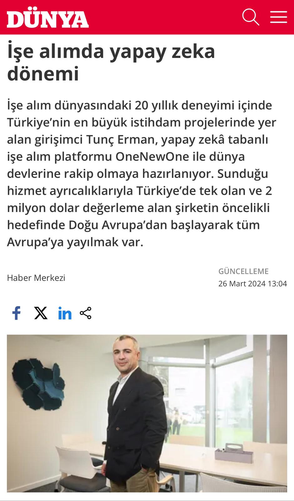 İşe alımda yapay zeka dönemi
