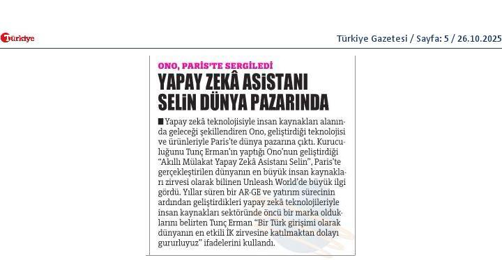 Yapay zeka asistanı Selin dünya pazarında