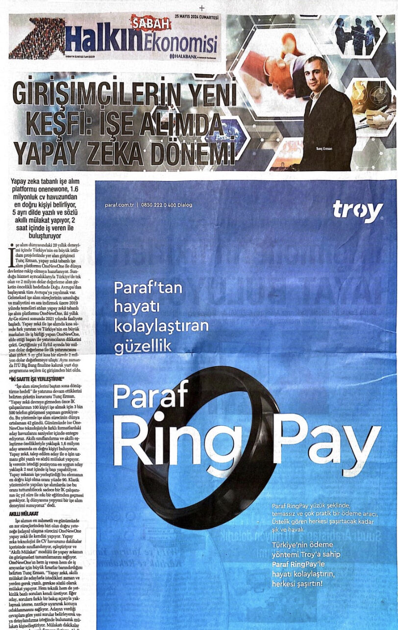 ONO ile İşe Alımda Yapay Zeka Dönemi Dünyaya Açılmaya Devam Ediyor!